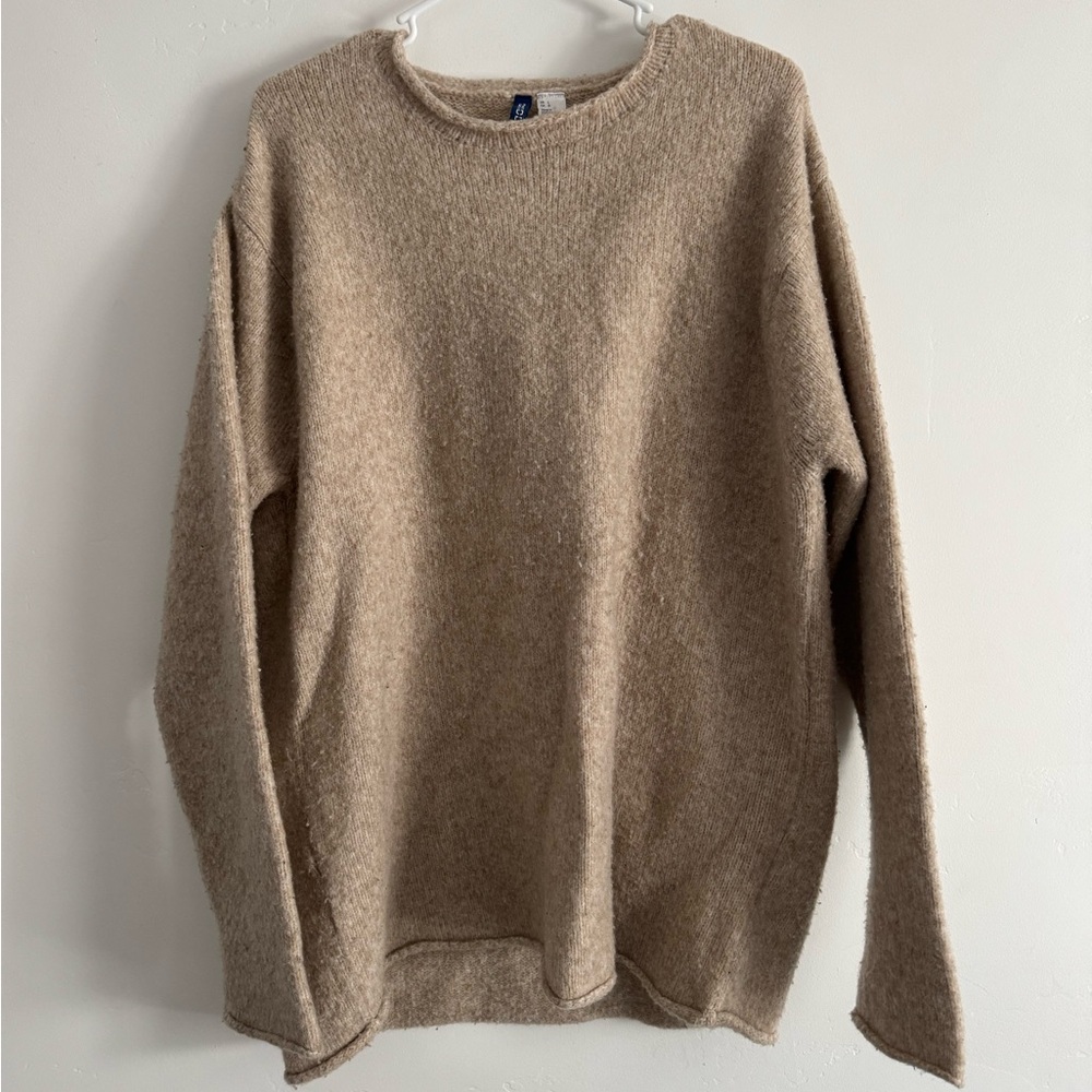 Divided Men's Crewneck Sweater in Taupe